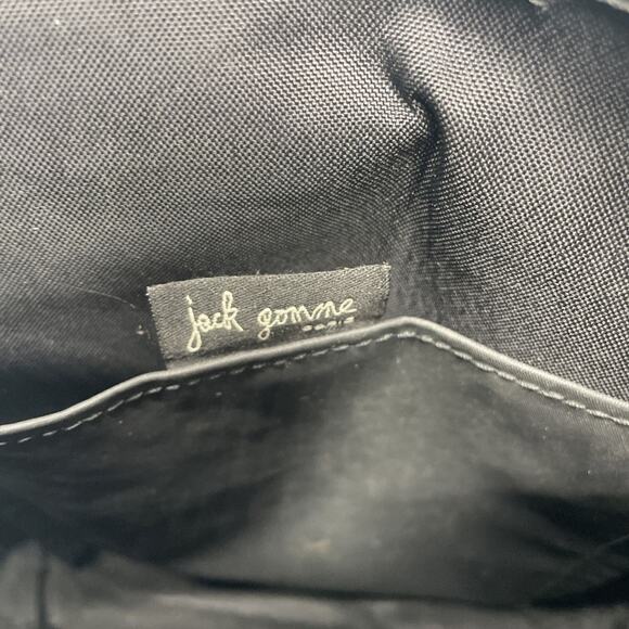 JACK GOMME Black Crossbody Messenger Sling Bag Damaged See Pictures - Picture 8 of 14